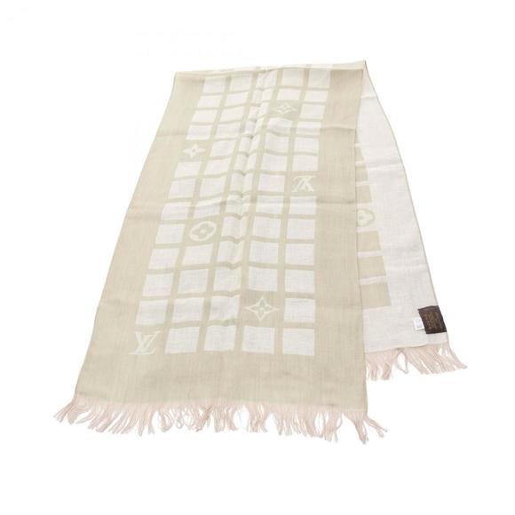 LOUIS VUITTON Beige Monogram Scarf - Picture 1 of 3